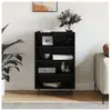 vidaXL Buffet haut noir 57x35x90 cm bois d'ingénierie