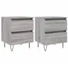 vidaXL Tables de chevet 2 pcs sonoma gris 40x35x50 cm bois ingénierie