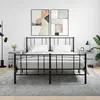 vidaXL Tables de chevet 2 pcs gris béton 40x35x50 cm bois d’ingénierie