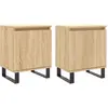 vidaXL Tables de chevet 2pcs chêne sonoma 40x30x50cm bois d'ingénierie