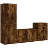 vidaXL Ensemble de meubles TV 4 pcs Chêne fumé Bois d'ingénierie