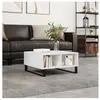 vidaXL Table basse blanc 60x60x30 cm bois d'ingénierie