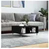 vidaXL Table basse noir 60x60x30 cm bois d'ingénierie