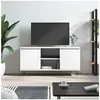 vidaXL Meuble TV blanc 104x35x50 cm bois d'ingénierie