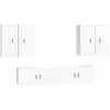vidaXL Ensemble de meubles TV 6 pcs Blanc Bois d'ingénierie