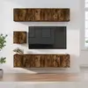 vidaXL Ensemble de meubles TV 7 pcs Chêne fumé Bois d'ingénierie
