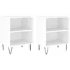 vidaXL Tables de chevet 2 pcs blanc 40x30x50 cm bois d'ingénierie