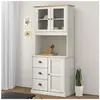 vidaXL Buffet haut VIGO blanc 78x40x175 cm bois massif de pin