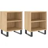 vidaXL Tables de chevet 2pcs chêne sonoma 40x30x50cm bois d'ingénierie