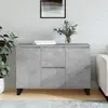 vidaXL Buffet gris béton 104x35x70 cm bois d'ingénierie