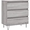 vidaXL Buffet Sonoma gris 60x35x70 cm Bois d'ingénierie