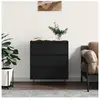 vidaXL Buffet Noir 60x35x70 cm Bois d'ingénierie