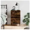 vidaXL Table de chevet chêne fumé 40x40x66 cm bois d'ingénierie