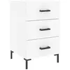vidaXL Table de chevet blanc 40x40x66 cm bois d'ingénierie