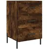 vidaXL Table de chevet chêne fumé 40x40x66 cm bois d'ingénierie