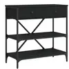 vidaXL Table console noir 75x34,5x75 cm bois d'ingénierie