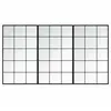 vidaXL Miroirs muraux 3 pcs noir 100x60 cm métal