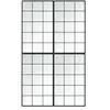 vidaXL Miroirs muraux 4 pcs noir 100x60 cm métal