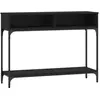 vidaXL Table console noir 100x30,5x75 cm bois d'ingénierie
