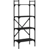 vidaXL Bibliothèque à 4 niveaux noir 56x31,5x138,5cm bois d'ingénierie