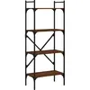 vidaXL Bibliothèque à 4 niveaux chêne marron 56x31,5x138,5 cm