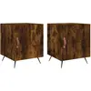 vidaXL Tables de chevet 2 pcs chêne fumé 40x40x50 cm bois d'ingénierie