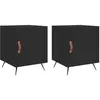 vidaXL Tables de chevet 2 pcs noir 40x40x50 cm bois d’ingénierie