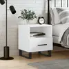 vidaXL Table de chevet blanc 40x35x47,5 cm bois d’ingénierie