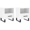 vidaXL Tables de chevet 2 pcs blanc 40x35x47,5 cm bois d’ingénierie