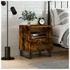 vidaXL Table de chevet chêne fumé 40x35x47,5 cm bois d’ingénierie