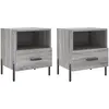 vidaXL Tables de chevet 2 pcs sonoma gris 40x35x47,5 cm