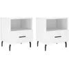 vidaXL Tables de chevet 2 pcs blanc 40x35x47,5 cm bois d’ingénierie