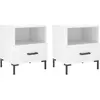 vidaXL Tables de chevet 2 pcs blanc 40x35x47,5 cm bois d’ingénierie