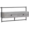 vidaXL Meuble TV mural sonoma gris 100,5x30x51 cm bois d'ingénierie