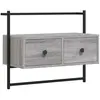 vidaXL Meuble TV mural sonoma gris 60,5x30x51 cm bois d'ingénierie