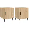 vidaXL Tables de chevet 2 pcs chêne sonoma 40x40x50 cm bois ingénierie