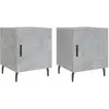 vidaXL Tables de chevet 2 pcs gris béton 40x40x50 cm bois d’ingénierie