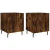 vidaXL Tables de chevet 2 pcs chêne fumé 40x40x50 cm bois d'ingénierie