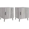 vidaXL Tables de chevet 2 pcs sonoma gris 40x40x50cm bois d'ingénierie