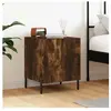vidaXL Table de chevet chêne fumé 40x40x50 cm bois d'ingénierie