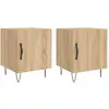 vidaXL Tables de chevet 2 pcs chêne sonoma 40x40x50 cm bois ingénierie