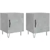vidaXL Tables de chevet 2 pcs gris béton 40x40x50 cm bois d’ingénierie