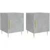 vidaXL Tables de chevet 2 pcs gris béton 40x40x50 cm bois d’ingénierie