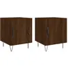 vidaXL Tables de chevet 2pcs chêne marron 40x40x50cm bois d'ingénierie