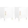 vidaXL Tables de chevet 2 pcs blanc brillant 40x40x50 cm
