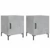 vidaXL Tables de chevet 2 pcs gris béton 40x40x50 cm bois d’ingénierie
