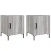 vidaXL Tables de chevet 2 pcs sonoma gris 40x40x50cm bois d'ingénierie