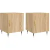 vidaXL Tables de chevet 2 pcs chêne sonoma 40x40x50 cm bois ingénierie