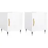 vidaXL Tables de chevet 2 pcs blanc brillant 40x40x50 cm