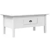 vidaXL Table basse BODO blanc 100x55x45 cm bois de pin massif